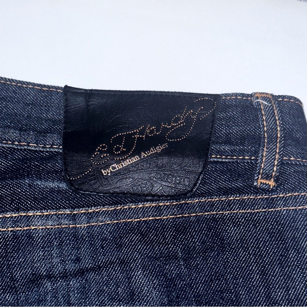 Ed Hardy mens jeans 36 x 34 new w/o tag unworn graphic pants vintage y2k fashion - Picture 8 of 9